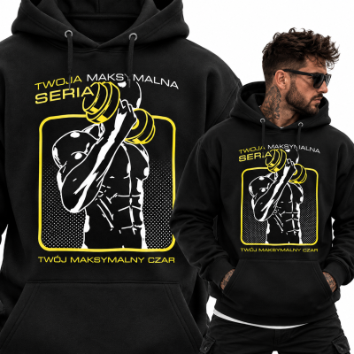 BLUZA Z KAPTUREM NA SIŁOWNIĘ  MAKSYMALNA SERIA